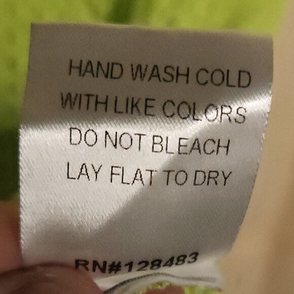 Uniq Lime Green White Open Knit Cropped Sweater Small - Picture 6 of 6